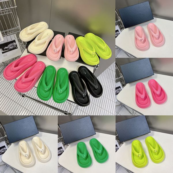 

designer foam eva thong sandals c buckle slides pool thong flip flops mule comfort soft slide flat beach house slipper for women candy platf, Black