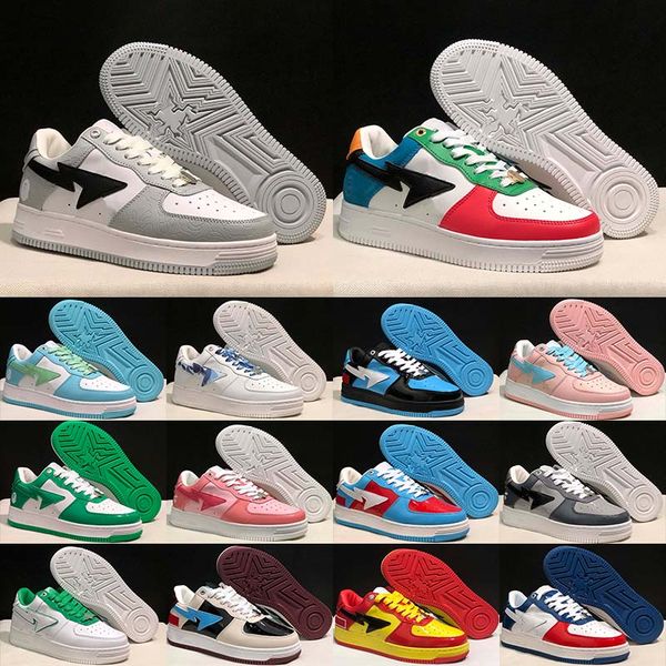 

designer casual shoes low for men sneakers patent leather black white blue camouflage skateboarding jogging sports star trainers