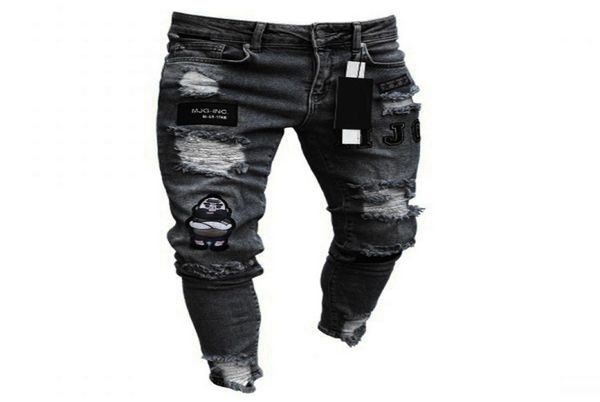 

fashion men jeans mens slim casual pants elastic trousers light blue fit loose cotton denim jeans for male6100840