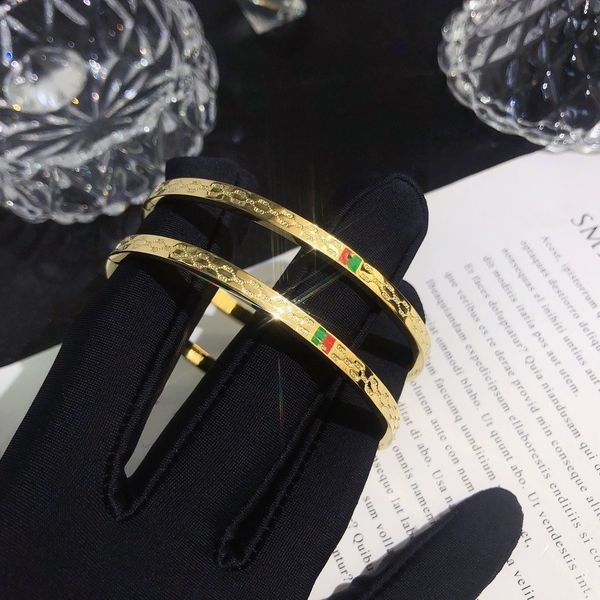 

designer g letter gold plated bangle bracelet luxury brand bangles for women men fashion bracelets everyday accessories party wedding valent, Black