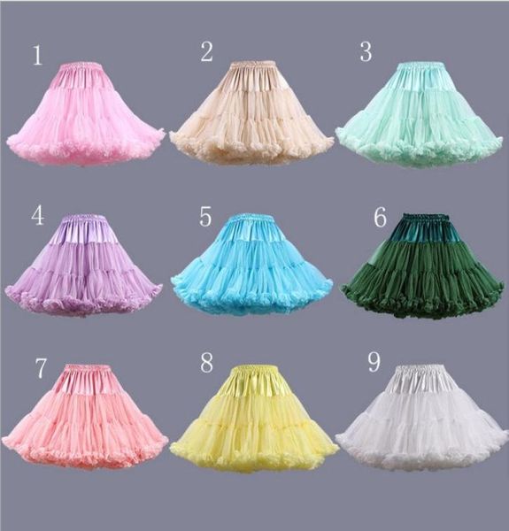 

colorful short crinoline petticoats ruffles bridal petticoats wedding dresses girls underskirt plus size petticoats fast shi3016486, White