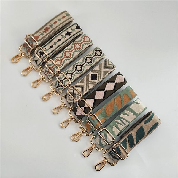 

bag parts accessories nylon strap women shoulder crossbody belt colorful wide part female messenger handle 230725, Black