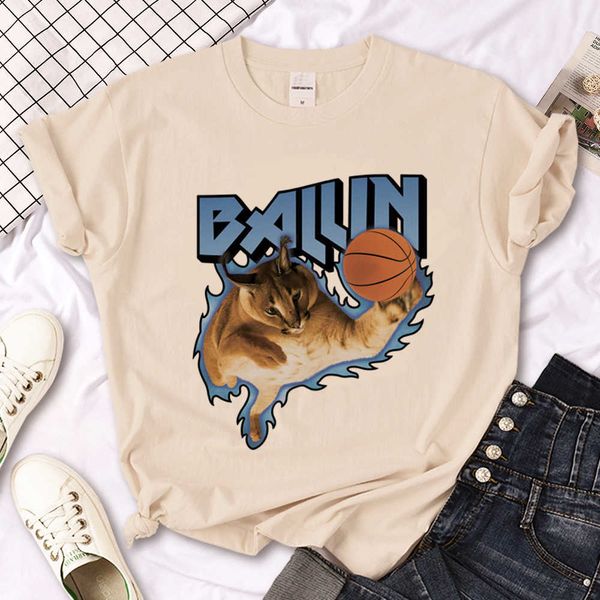 

floppa tee women designer girl comic streetwear clothes, White