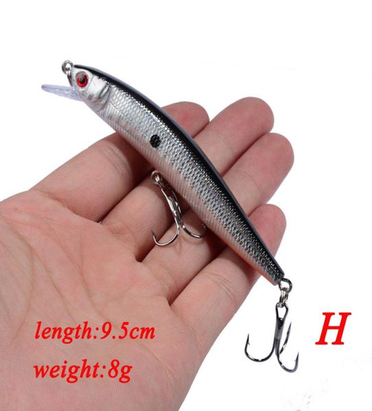 

1pcs laser crank fishing lure95mm8g artificial hard bait wobblers fake bait carp bass crankbait minnow fly fishing accessories2413212