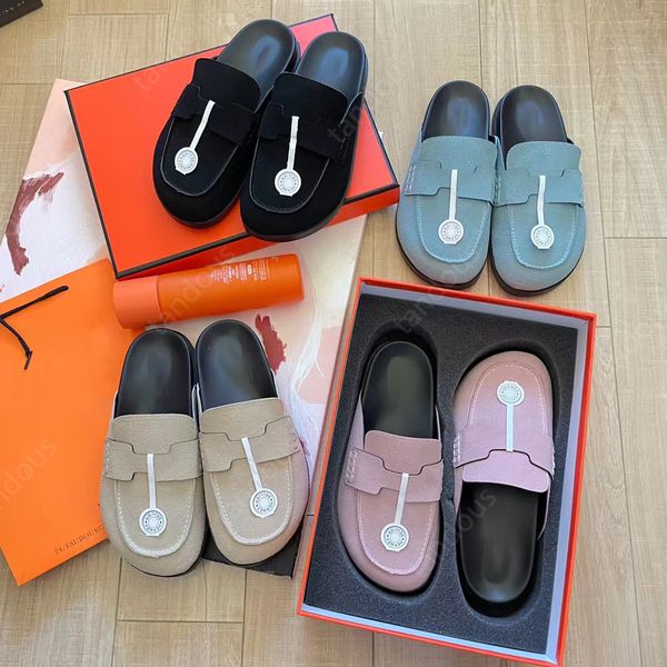 

chypre sandals women men lamb wool branded h home outdoor slipper soft furry sandal warm slides fleee sandals, Black