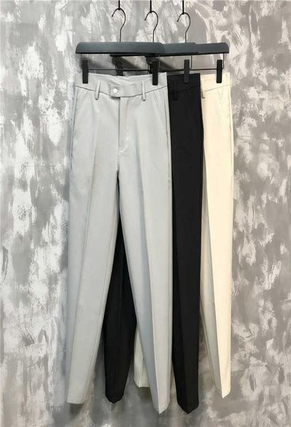 

summer new men039s trousers casual pants thin and breathable korean version of slim ninepoint pants casual classic men0395530296, Black