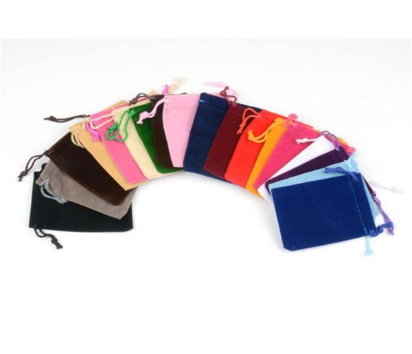 

79cmvelvet drawstring pouches gift bag flocked jewelry pouch beam port velvet drawstring bags3028013, Pink;blue