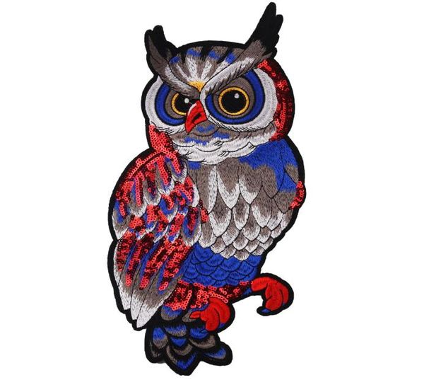 

embroidery sequined owl patches for jacketsembroidered birds badges appliques for jeanspatches for clothing a959905832, Black