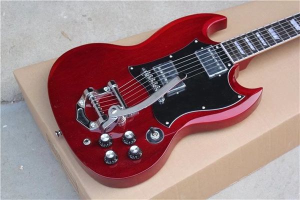 

custom small rocker red sg electric guitar mahogany body rosewood fingerboard chrome hardware