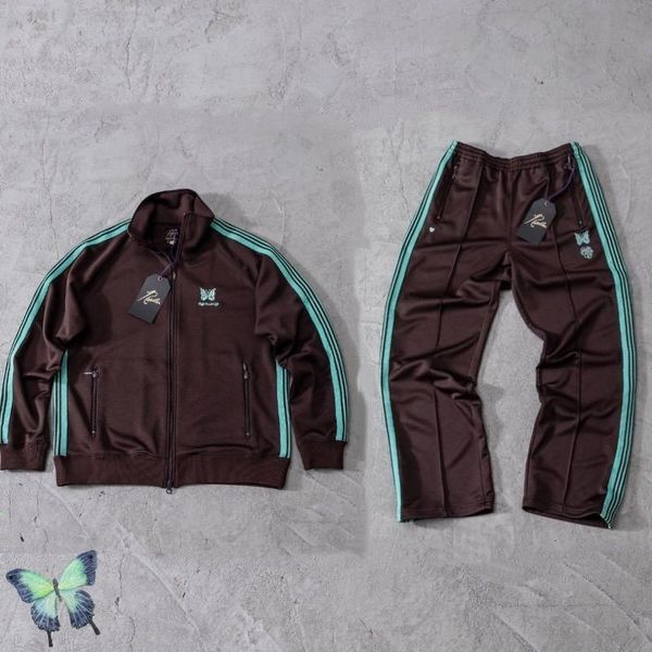 

mens jackets girls dont cry awge needles jacket embroidery butterfly striped for men women 230725, Black;brown