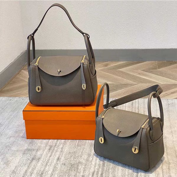 

designer lindys's original h home tote bags wholesale handmade tc cowhide hand sewn wax thread layer classic bag 26cm one shoulder have