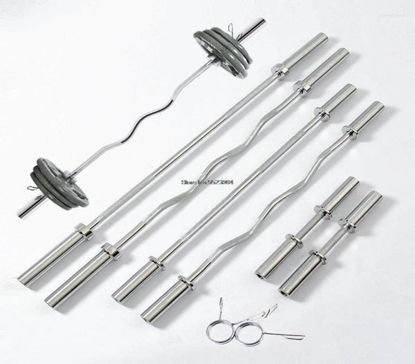 

dumbbells 12m15m fitness barbell bar home solid straight curved weight lifting workout rod for 50mm gym weightlifting discs2339095