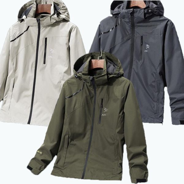 

waterproof jackets men's arc hooded windbreaker luxury jackets outdoor sports jacket designer coats autumn 2023, Black;brown