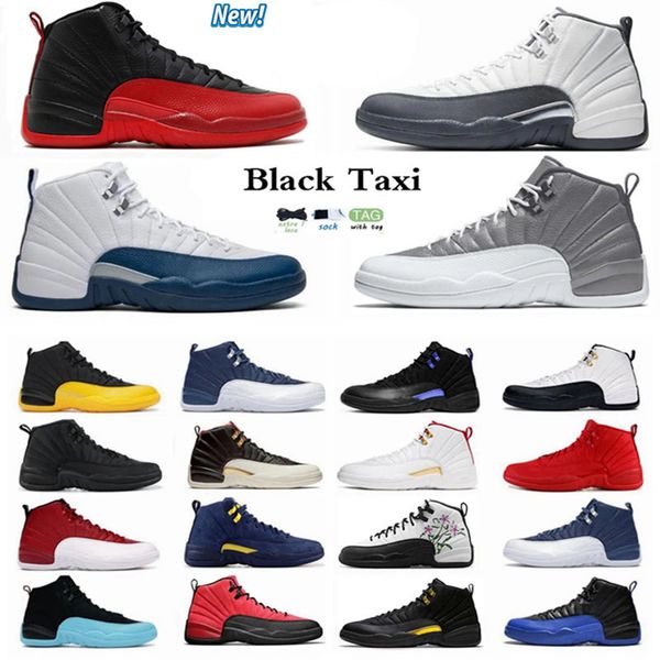 

new basketball shoes xii male and female stealth balck taxi royalty playoffs lce cream flba sport trainer sneakers size, Black