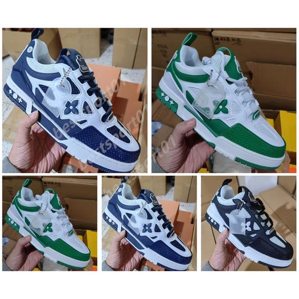 

designer casual shoes men sneakers rubber platform trainers genuine leather sneaker multicolor lace-up skate shoes fashion running shoe b3