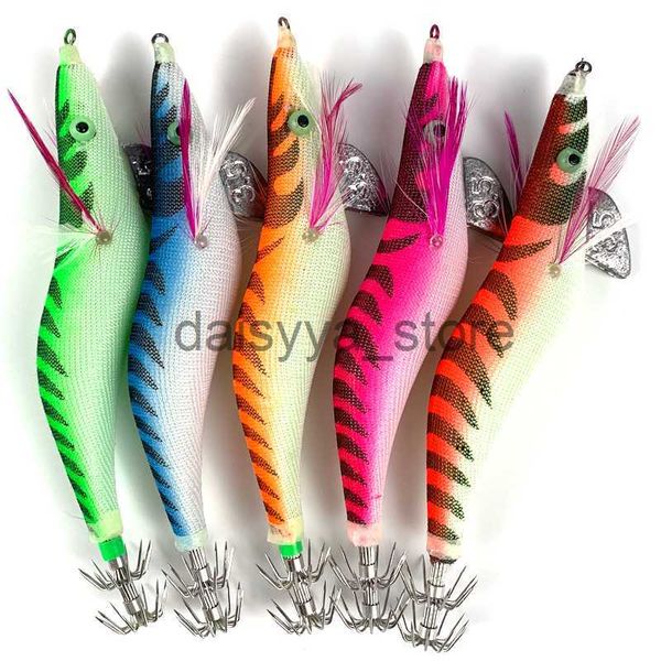 

baits lures orjd luminous squid jig 2.5g 3.0g 3.5g wooden shrimp squid hook wood shrimp lure squid cuttlefish jigs lures spinner lure x0726