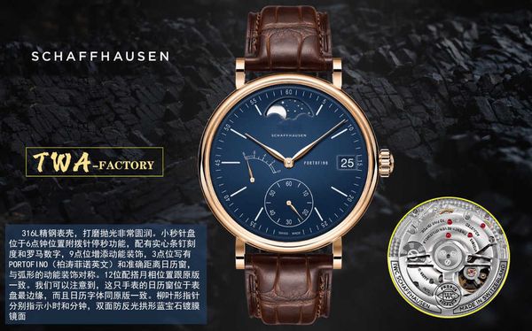 

designer iwc watch for men portofino moonphase watches full-function nn8d twa factory superb mechanical movement uhr high-end montre prx lux, Slivery;golden
