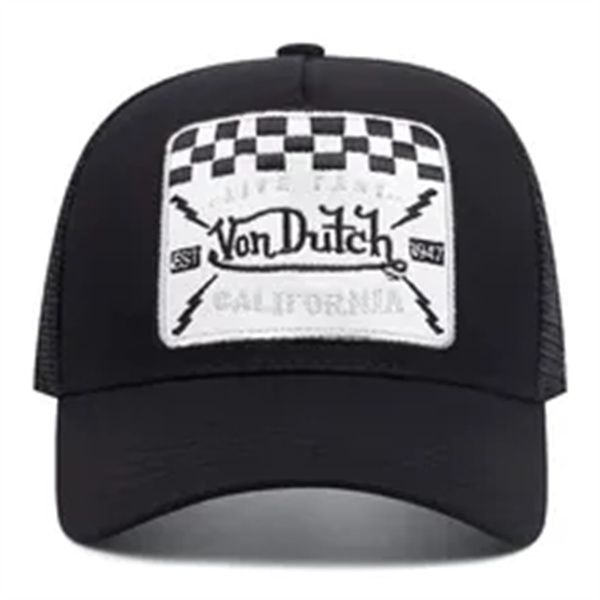 

von summer baseball cap women men trucker hat embroidered cotton mesh caps a2, White;black