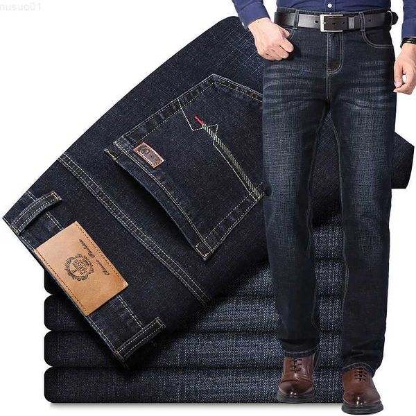 

men's jeans fall/winter jeans mens brand classic denim pants/super-size boutique multicolor business fashion straight-leg pants 230316, Blue