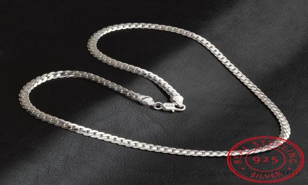 

2020 new 5mm fashion chain 925 sterling silver necklace pendant men jewelry full side necklace4284227