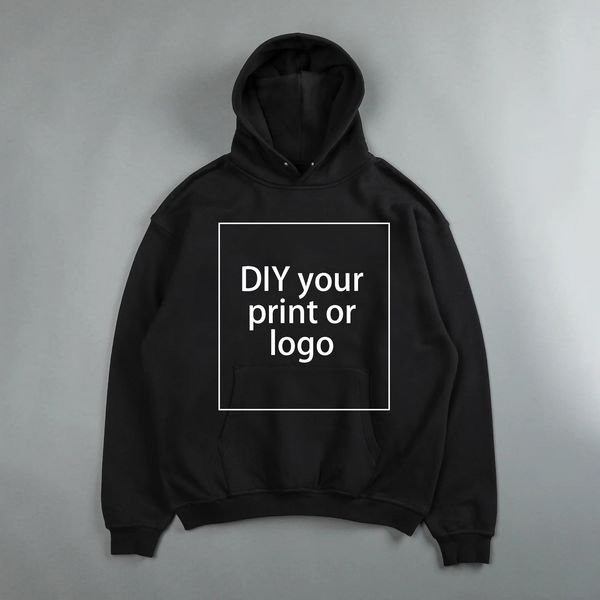 

mens hoodies sweatshirts custom men women dtg printing technique customer customize us size pattern vip link 230725, Black