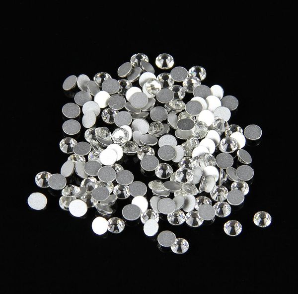 

clear color ss16 flat back non fix rhinestones for nails016276953, Silver;gold