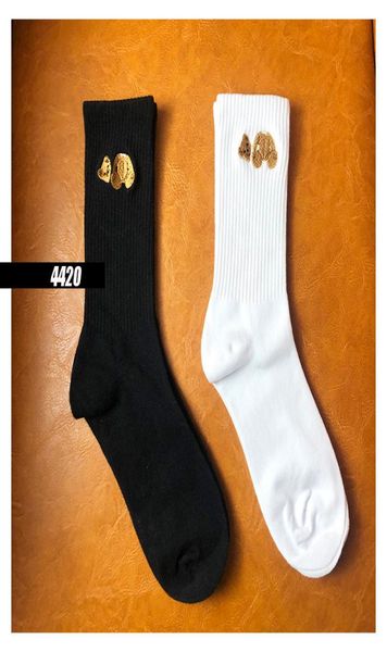 

socks half calf crew cool funny fancy sos palm embroidered bear off head angels 2021bla white embroidery fashion street4634621, Black;white