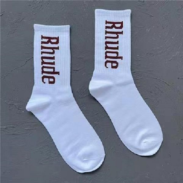 

sports socks rhude socks pure cotton socks size, Black;white
