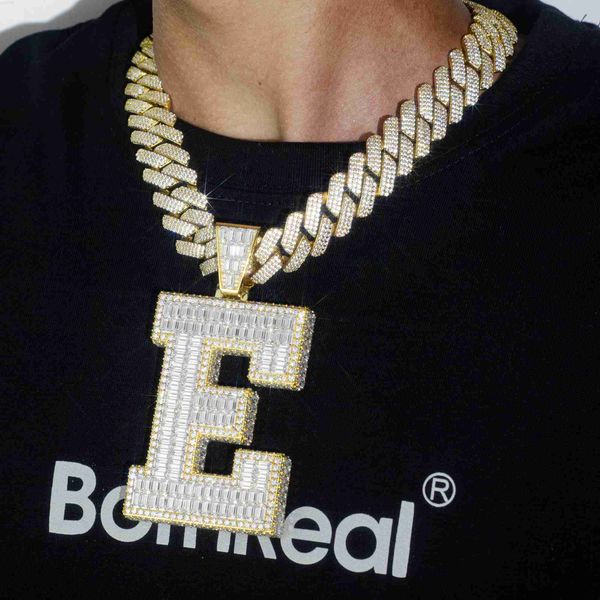 

custom pass diamond tester iced out gra certificate 925 silver vvs moissanite letter name necklaces diamond pendant