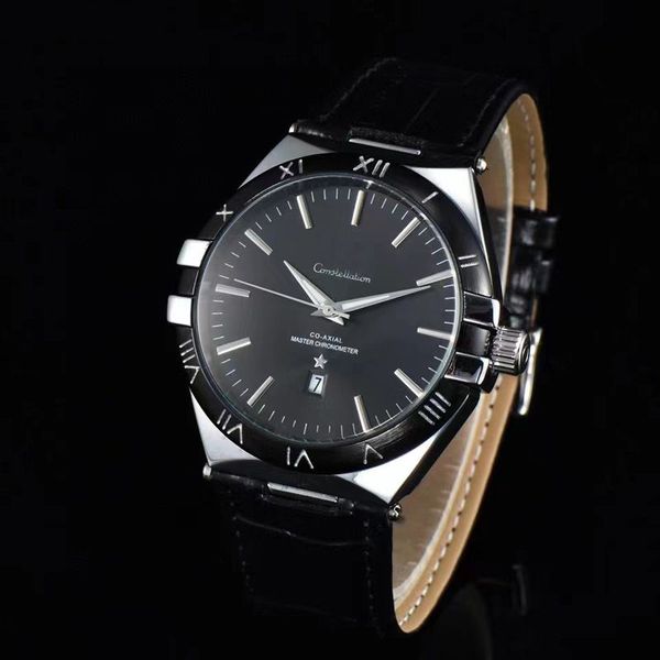 

omeg stainless steel wrist watches for men 2023 new mens watches all dial work quartz watchs luxury brand clock men fashion aa1, Slivery;golden