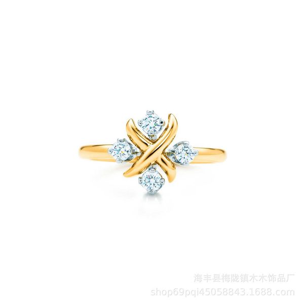 

original tiffay style ring with diamond for women with logo pn79, Silver
