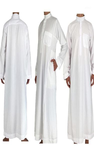 

white long sleeve islamic men clothing jubba thobe abaya dubai saudi arabia traditional ramadan eid arab robes9364105, Red