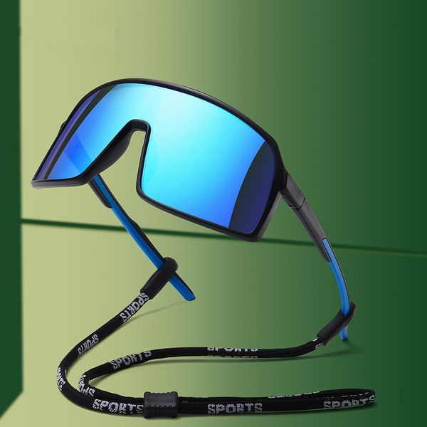 

new polarized riding sunglasses tr90 siamese lens large frame sun glasses trend men outdoor sports eyewear, White;black