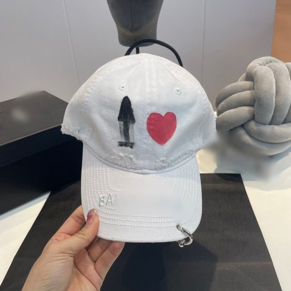 

white denim mens designer caps embroidery letter black men snapbacks torn luxury fashion designers women baseball cap, Blue;gray