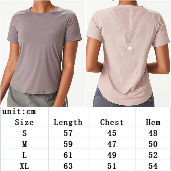 

ll-c115 womens active shirts & tees yoga outfit short sleeve tshirt sports shirts running excerise summer gym fitness trainer girls jogging