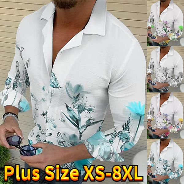 

mens casual shirts slim floral long sleeved shirt luxury prom holiday wear flower clothing xs8xl 230726, White;black