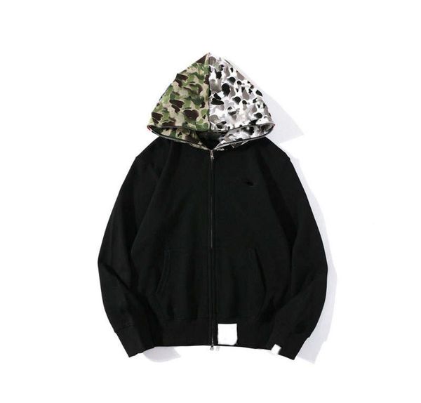 

black jacket head camo bathing camouflage ape full zip hoodie long sleeve clothes men1461699