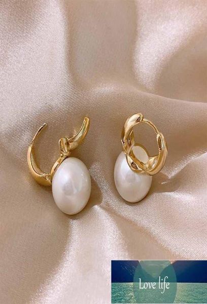 

pearl earring for women girls gold color hoop earrings small huggie earrings oorbellen baroque fashion jewelry factory exper3401884, Golden;silver