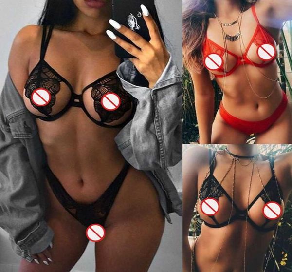 

new lingerie cosplay multisize female threepoint bikini bra t pants passion temptation suit pajamas sex5078855, Black