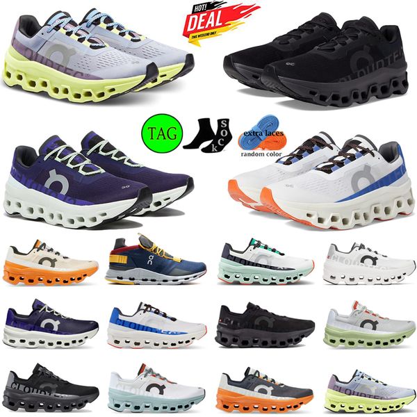 

running shoes on cloudnova undyed monster designer mens women sport trainers sneakers alon white rust rock grey storm blue tide orange sea g, Black