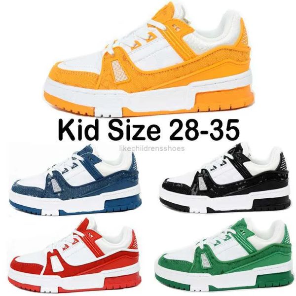 

designer sneakers casual kids shoes trainer black white panda men women fashion low platform letter rubber eur 28-35