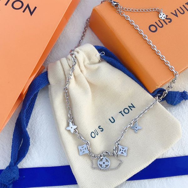 

fashion classic necklace pendant stainless steel 18k gold plated ladies and girls valentines day mothers day engagement jewelry, Silver