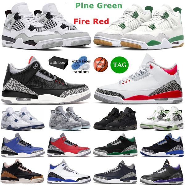

with box basketball shoes men jumpman fire red racer blue cool grey midnight navy military black seafoam pine green black cat kaws trainers