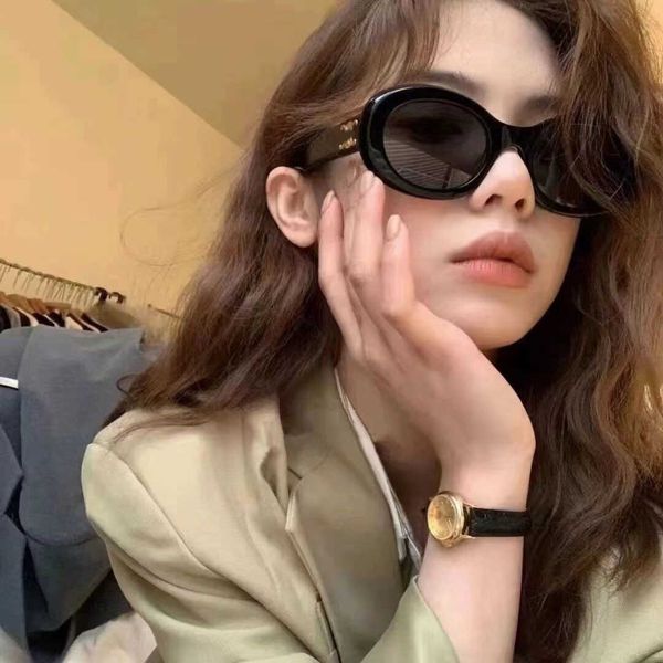 

designer triomphe sunglasses ce arc de triomphe women's large face oval frame glasses black white fashion premium, White;black