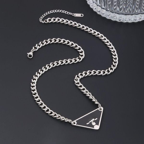 

necklace mens silver chain designer necklace for men women men chain necklace inverted triangle fashion for woman designers brand jewelry ne