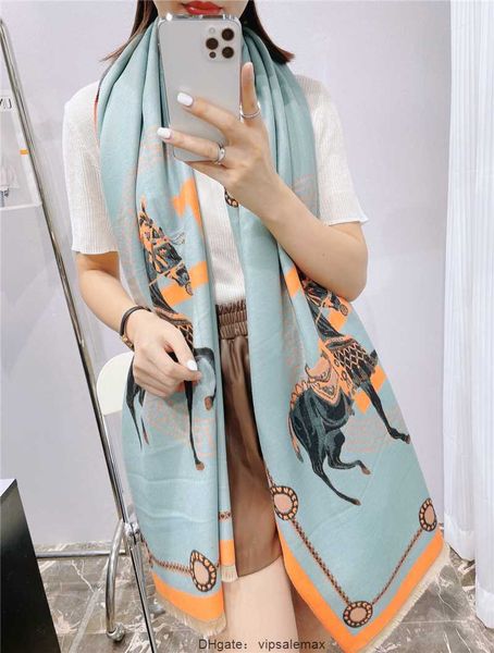 

luxury cashmere silk scarf fashion warm designer winter scarf 180*65cm brand letter print designer woman scarves, Blue;gray