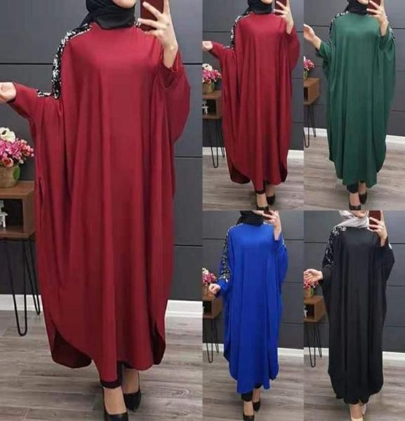 

women sequin dress dubai islamic muslim party arabic fashion kimono long maxi casual dresses8324204, Black;gray