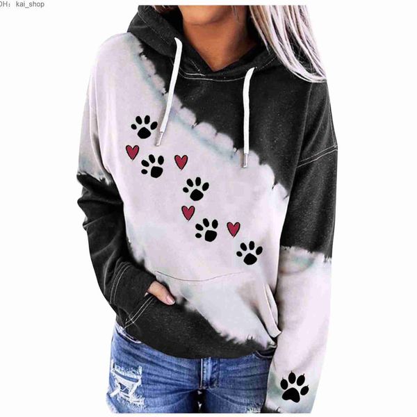 

selling autumn winter cartoon print hooded long sleeved pullover sweater1, Black
