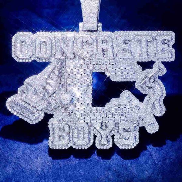 

custom 3d letter necklace name pendant sterling silver 925 hip hop jewelry d color vvs moissanite initial letter pendant