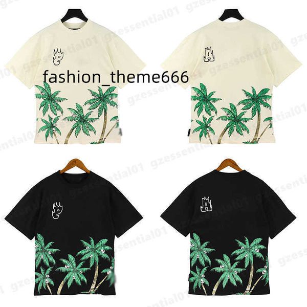

men's t-shirts palms print t shirt fashion letter loose short-sleeved crew neck tshirt word angels mens summer street hip hop designer, White;black